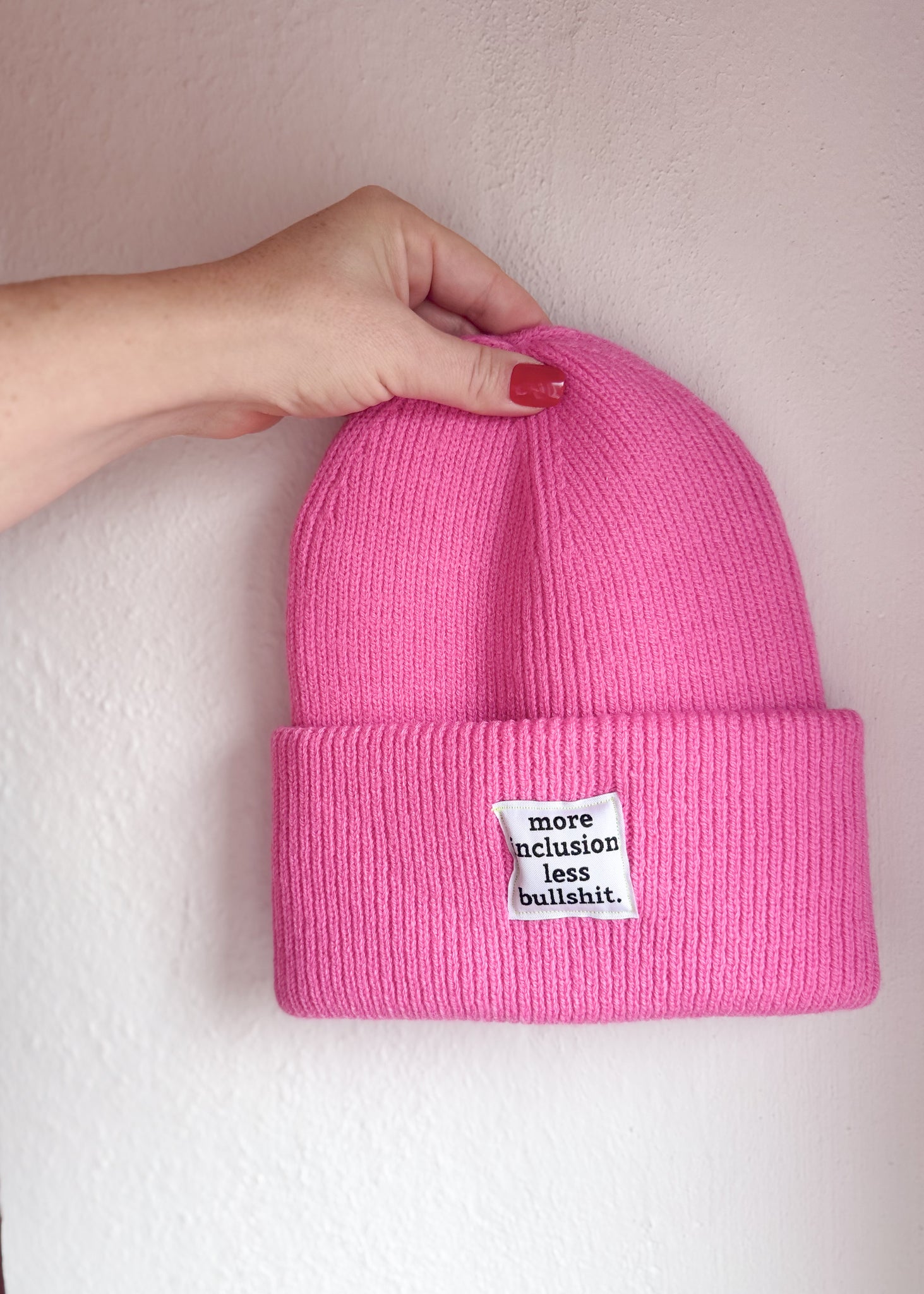 Statement Beanie - pink