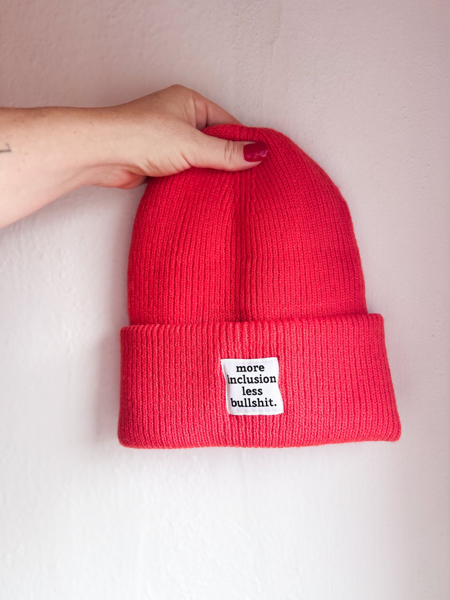 Statement Beanie - rot