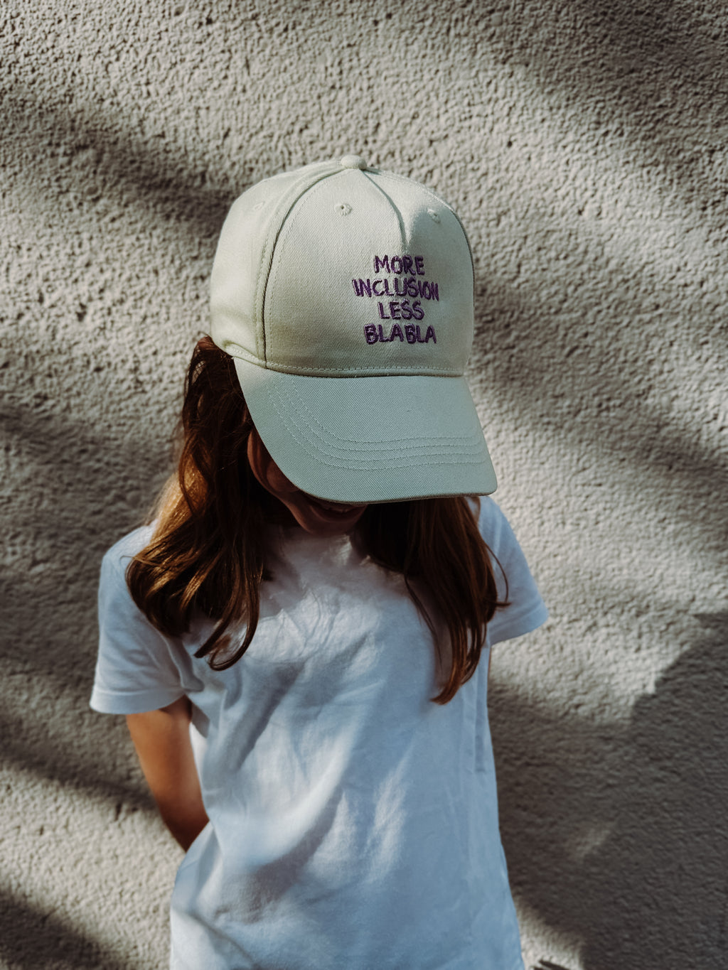 Cap Kids "More inclusion less bla bla" pistacchio