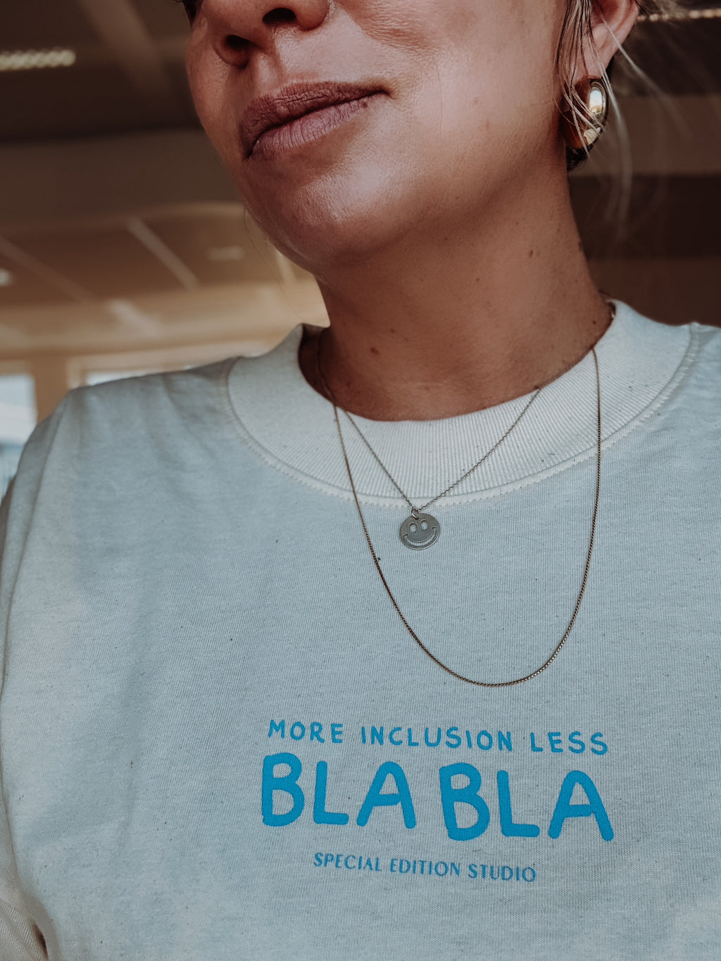 Oversized T-Shirt "more inclusion, less blabla"