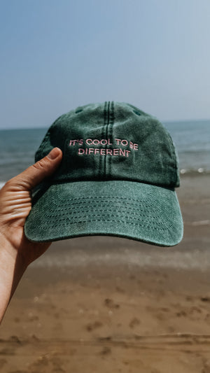 Cap Adults green "cool to be different"