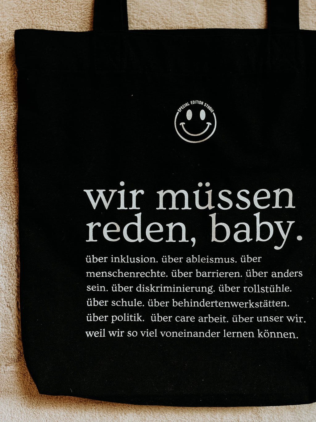 Shopping Bag „Wir müssen reden, baby“