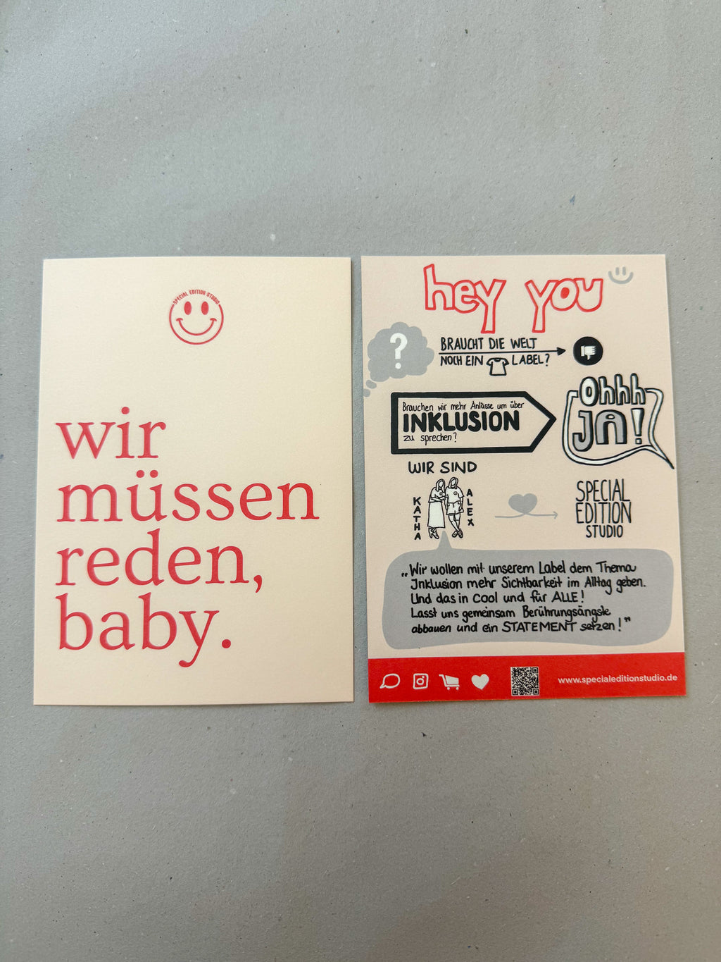 Flyer-Postkarten-Set "wir müssen reden, baby!"