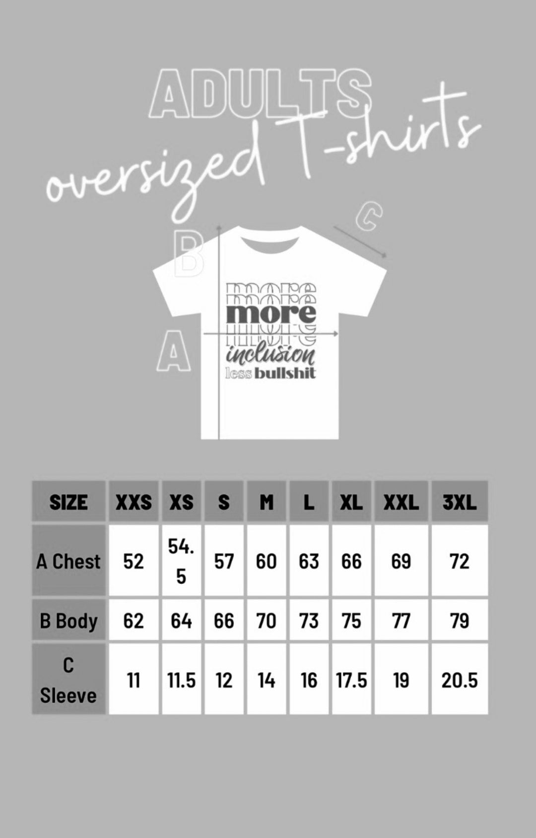 Oversized Shirt "more inclusion less bullshit" black edition