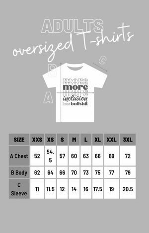Oversized Shirt "more inclusion less bullshit" black edition